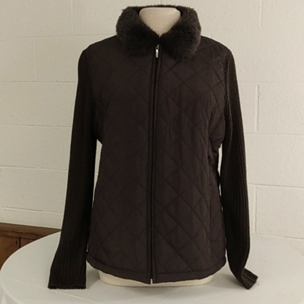 Ladies bydesign brown Jacket,Sz XL